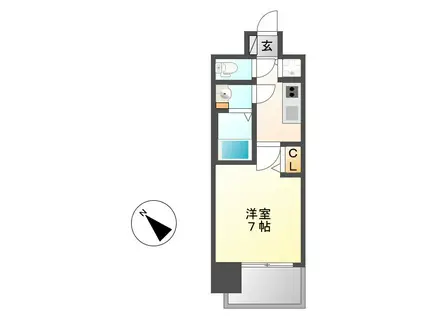 メインステージ名古屋 ノースマーク(1K/10階)の間取り写真