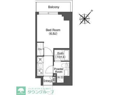 BPRレジデンス南行徳(1K/2階)の間取り写真