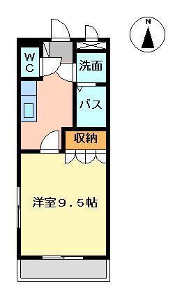 アメニティ市原(1K/1階)の間取り写真