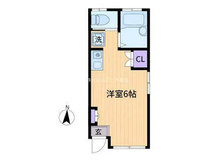 フローレット(ワンルーム/1階)の間取り写真