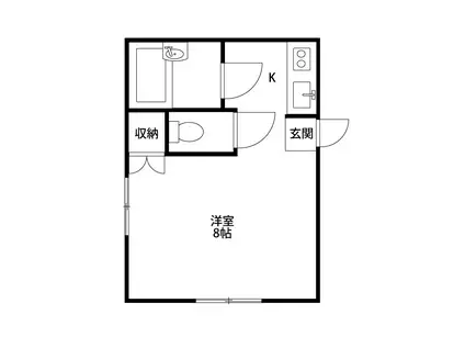 ぷちはいむめもるIII(ワンルーム/2階)の間取り写真