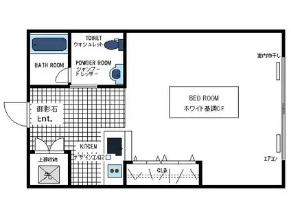 SY290(1K/2階)の間取り写真