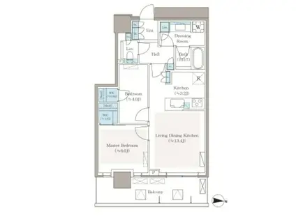 パークシティ中野ザタワー ブリーズ(2LDK/11階)の間取り写真