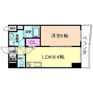 ディオーネ・ジ・エータ長堂(1LDK/7階)の間取り写真