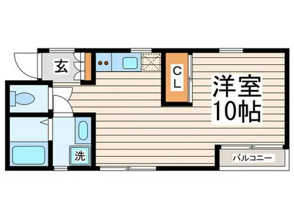 カーサブランカ桜台(ワンルーム/3階)の間取り写真
