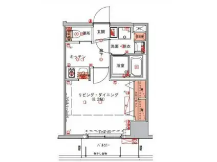 ハーモニーレジデンス錦糸町003(1K/9階)の間取り写真