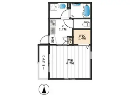 LA MAISON DE ITABASHIHONCHO(1K/1階)の間取り写真