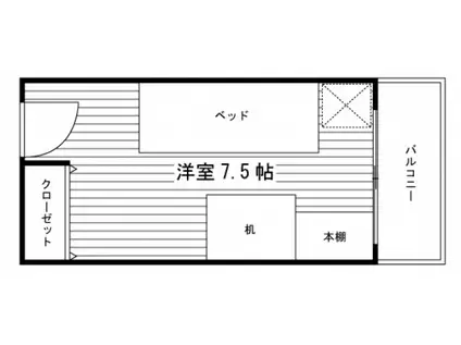 女子学生会館ユニハーモニー松戸(ワンルーム/2階)の間取り写真