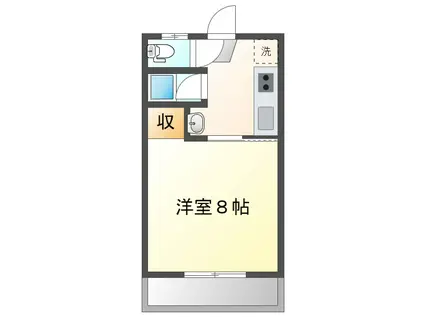 光ハイツA棟(1K/2階)の間取り写真