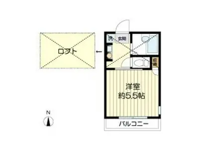 マ・ピエス生田 5(1K/2階)の間取り写真