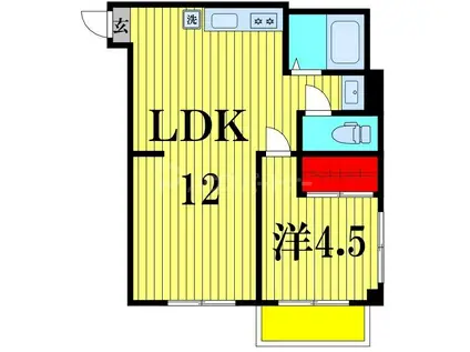 REZET北松戸(1LDK/3階)の間取り写真