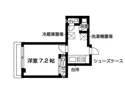 レジデンス文武(1K/2階)の間取り写真