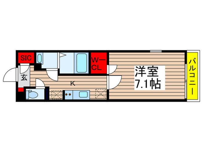 リブリ・西高島平(1K/2階)の間取り写真
