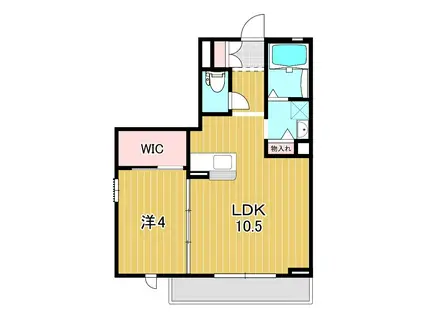 コンフォーザ(1LDK/1階)の間取り写真
