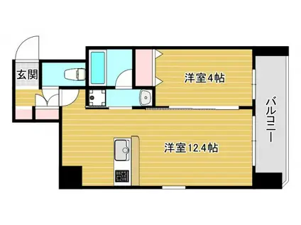 マーレ下寺町(1LDK/6階)の間取り写真