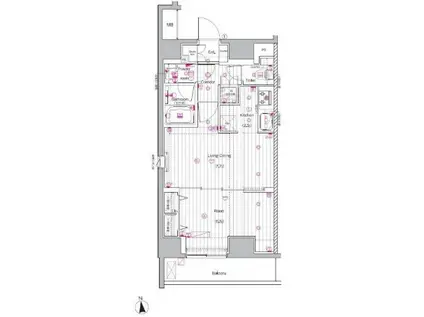 PREMIUM CUBE 上野 PREMIUM CUBE 上野(1LDK/10階)の間取り写真