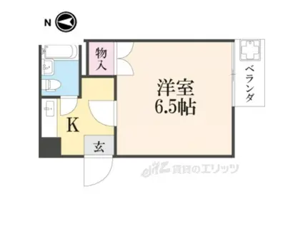 プチハウス梶谷(ワンルーム/2階)の間取り写真