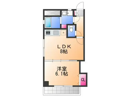 エフォールヒロII(1LDK/1階)の間取り写真