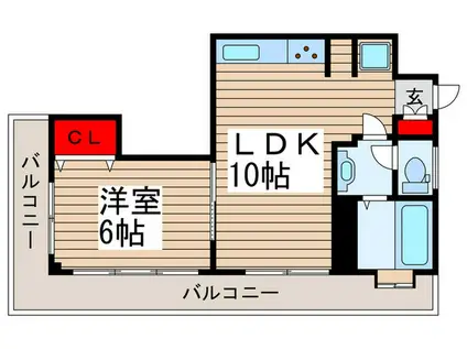 第一共和マンション(1LDK/1階)の間取り写真