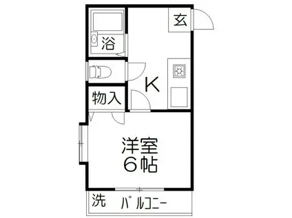 イルミナ・スティシア(1K/2階)の間取り写真