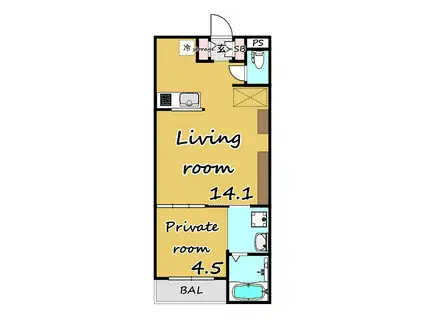 チクラミーノ(1LDK/2階)の間取り写真