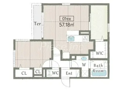 MANA HOU(2LDK/2階)の間取り写真