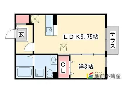 セジュール都府楼(1LDK/1階)の間取り写真