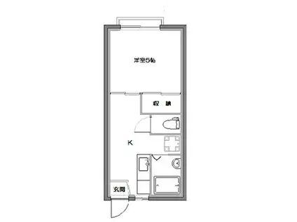コーポKIT(1K/1階)の間取り写真