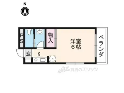 大徳寺温泉マンション(1K/2階)の間取り写真