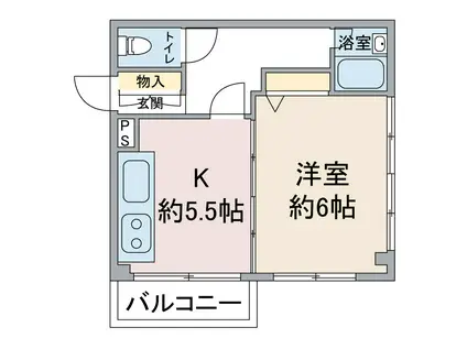 アーバンパレス(1K/2階)の間取り写真