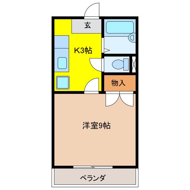 コーポドリーム(1K/1階)の間取り写真