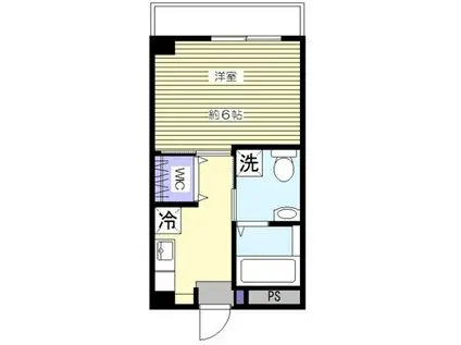 コーポ青木(1K/2階)の間取り写真