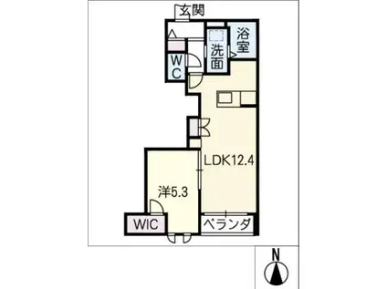FLEURCHIEN(1LDK/3階)の間取り写真