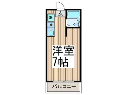セリゼ中村(ワンルーム/3階)の間取り写真