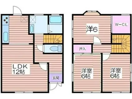 デュオフォルム御立(3LDK/1階)の間取り写真