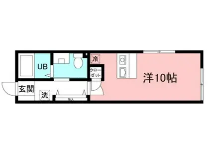 マーブルハイツ生田(ワンルーム/1階)の間取り写真