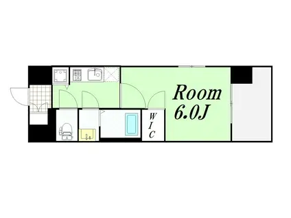 エスリード中之島サウス(1K/3階)の間取り写真