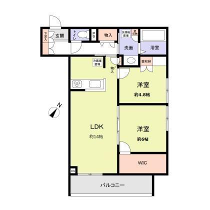 RICOTT URAWA(2LDK/1階)の間取り写真