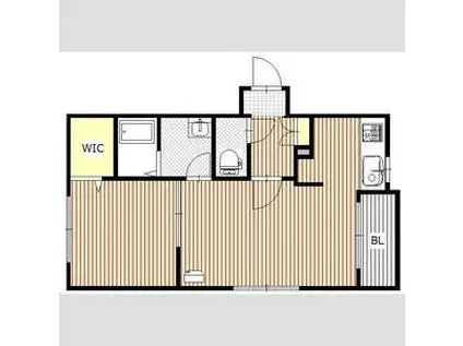 クレア本郷通(1LDK/1階)の間取り写真