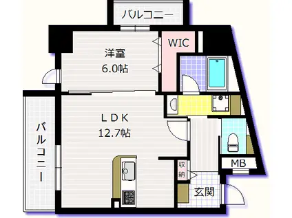 LA MAISON LUMIERE(1LDK/4階)の間取り写真