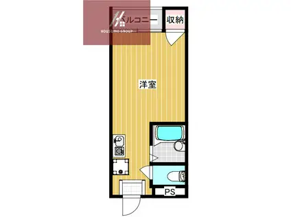 セトルイン(ワンルーム/1階)の間取り写真