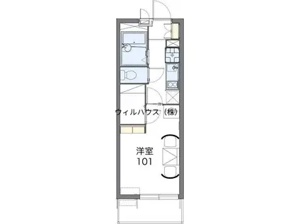 レオパレスコンフォートマック(1K/2階)の間取り写真