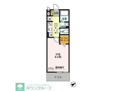 クレールコート(1K/1階)の間取り写真