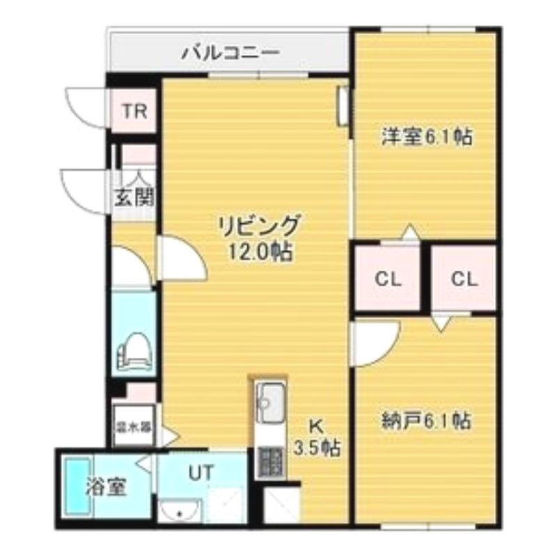 アビタクレール(2LDK/2階)の間取り写真