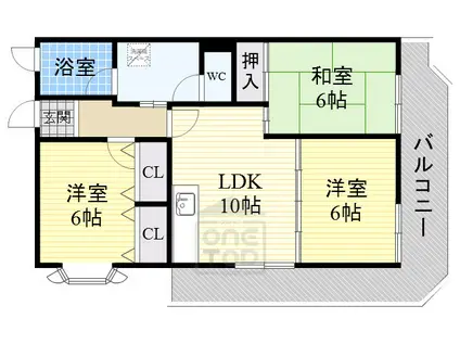 キャニオンアングル(3LDK/1階)の間取り写真