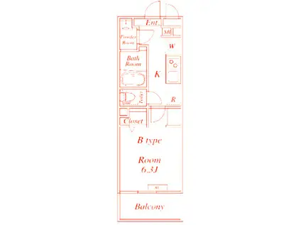 リブリ・AGINGTON(1K/1階)の間取り写真