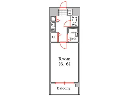 エスティライフ難波西(1K/11階)の間取り写真