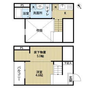 クレアーレ想(ワンルーム/2階)の間取り写真