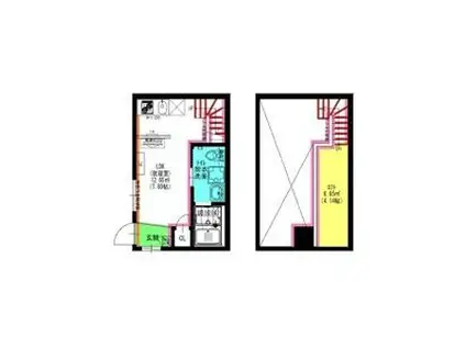 VELO JIYUGAOKA(ワンルーム/2階)の間取り写真