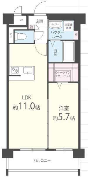 サンスクエアⅡ(1LDK/3階)の間取り写真